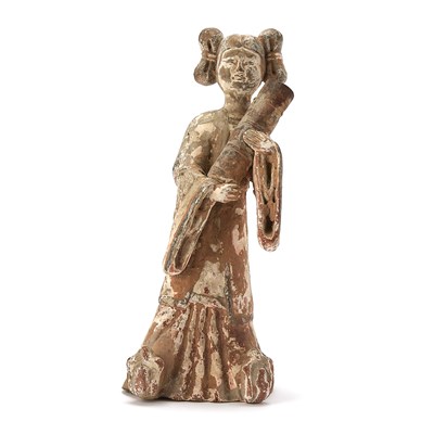 Lot 165 - A Chinese Tang-Style Pottery Musician