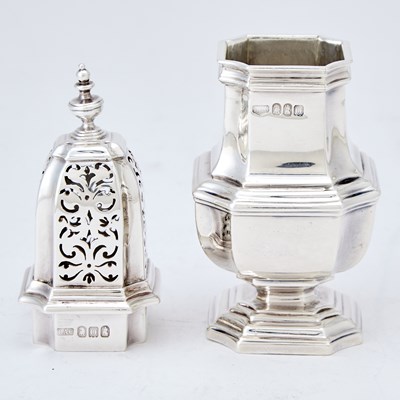 Lot 198 - Pair of Edward VII Sterling Silver Sugar Casters