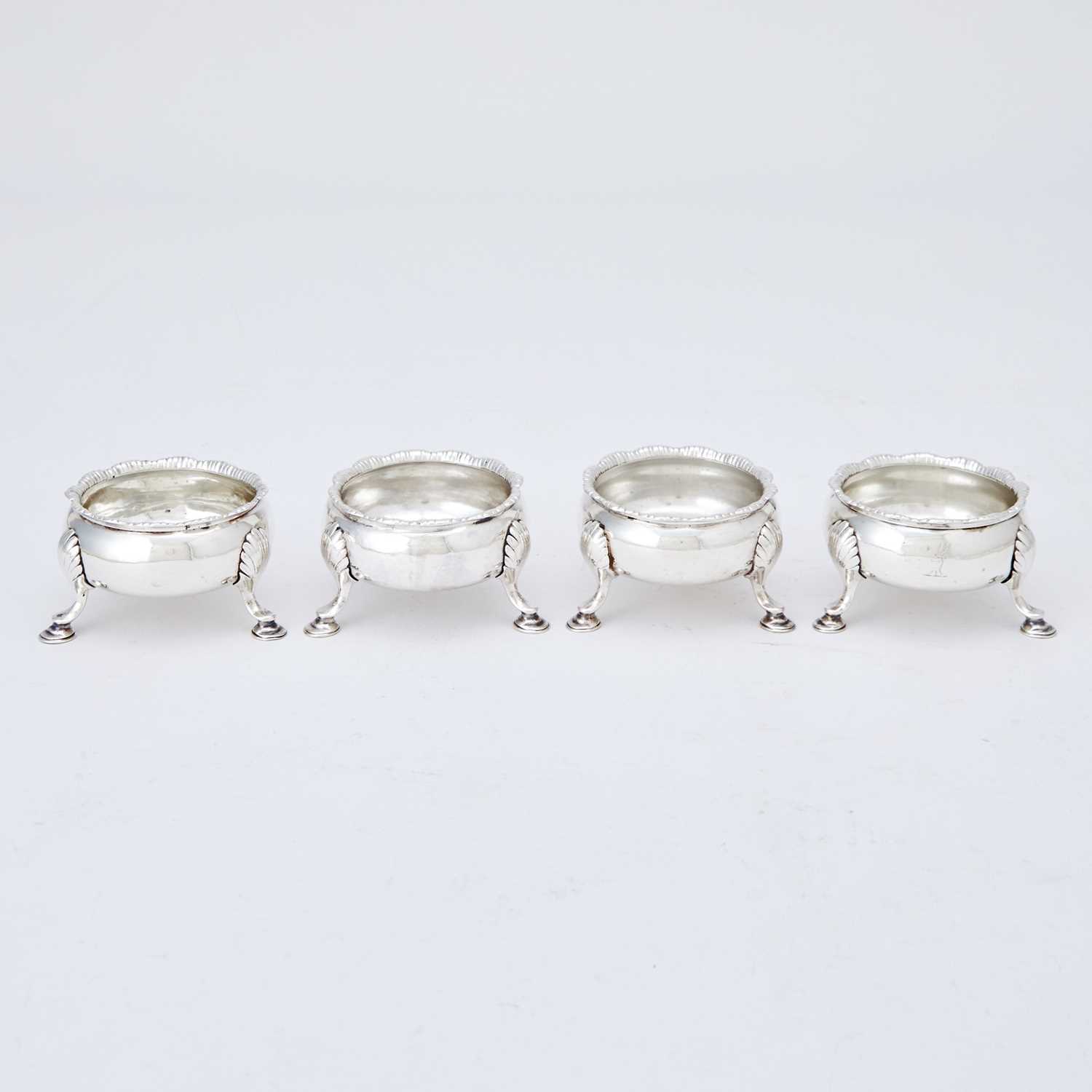 Lot 196 - Assembled Set of Four George II Sterling Silver Open Salt Cellars