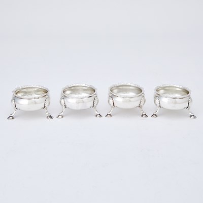 Lot 196 - Assembled Set of Four George II Sterling Silver Open Salt Cellars