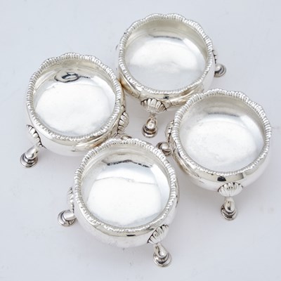 Lot 196 - Assembled Set of Four George II Sterling Silver Open Salt Cellars