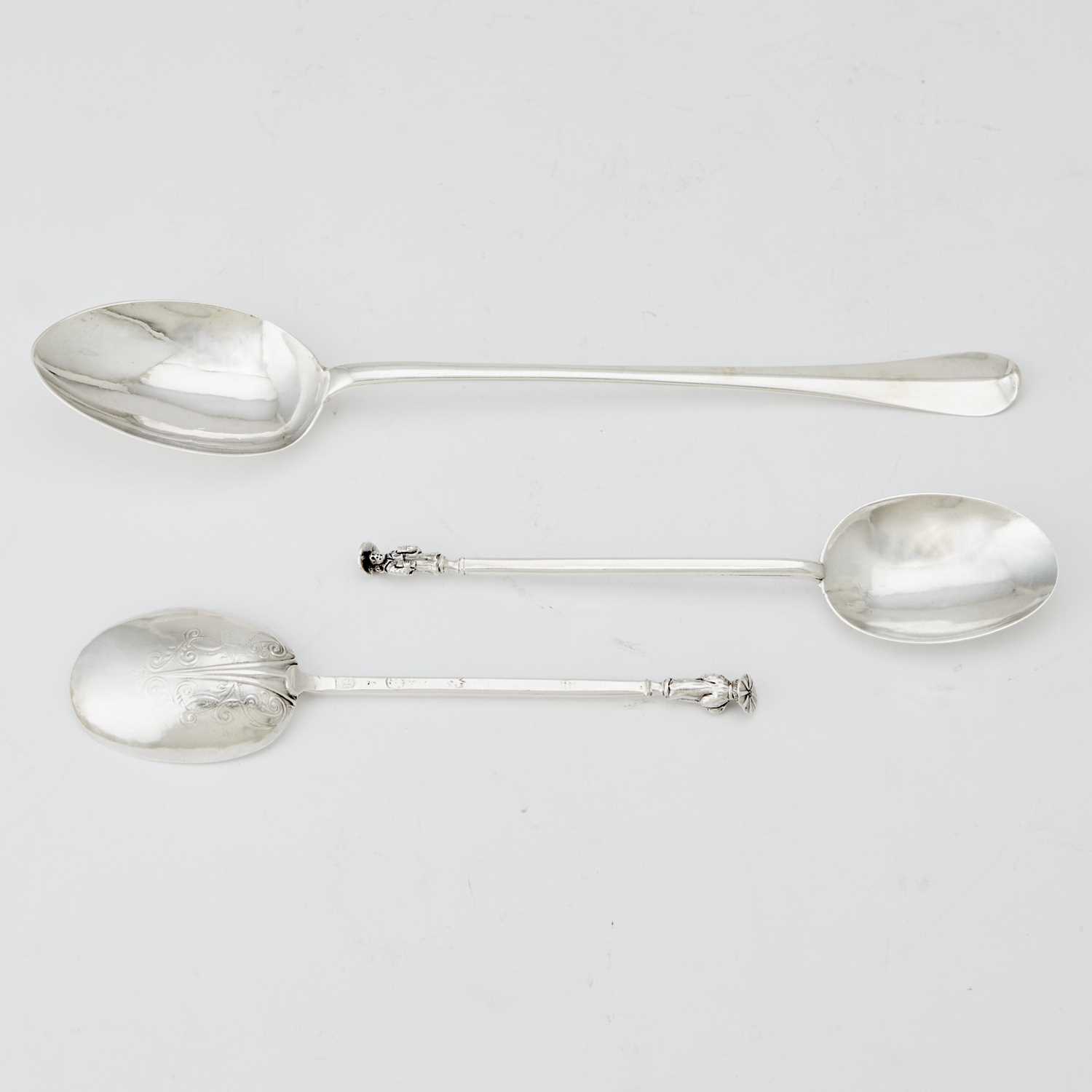 Lot 203 - Pair of Charles II Sterling Silver Apostle Spoons