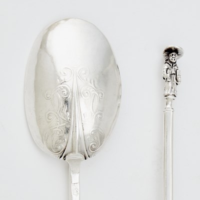 Lot 203 - Pair of Charles II Sterling Silver Apostle Spoons