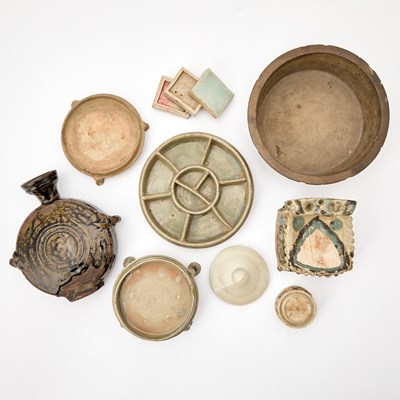 Lot 166 - A Group of Chinese Glazed Ceramic Articles