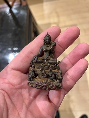 Lot 616 - A Group of Chinese and Himalayan Miniature Bronze Votive Figures