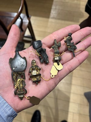 Lot 616 - A Group of Chinese and Himalayan Miniature Bronze Votive Figures