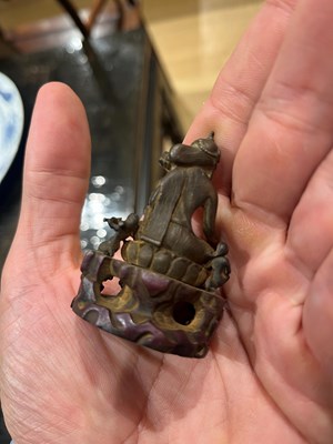 Lot 616 - A Group of Chinese and Himalayan Miniature Bronze Votive Figures