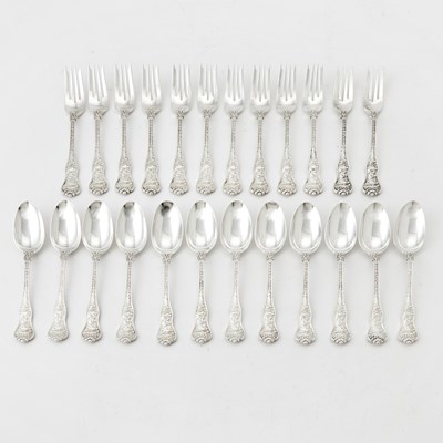 Lot 595 - Tiffany & Co. Sterling Silver "Olympian" Pattern Part Flatware Set