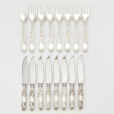 Lot 596 - Tiffany & Co. Sterling Silver "Chrysanthemum" Pattern Part Flatware Service