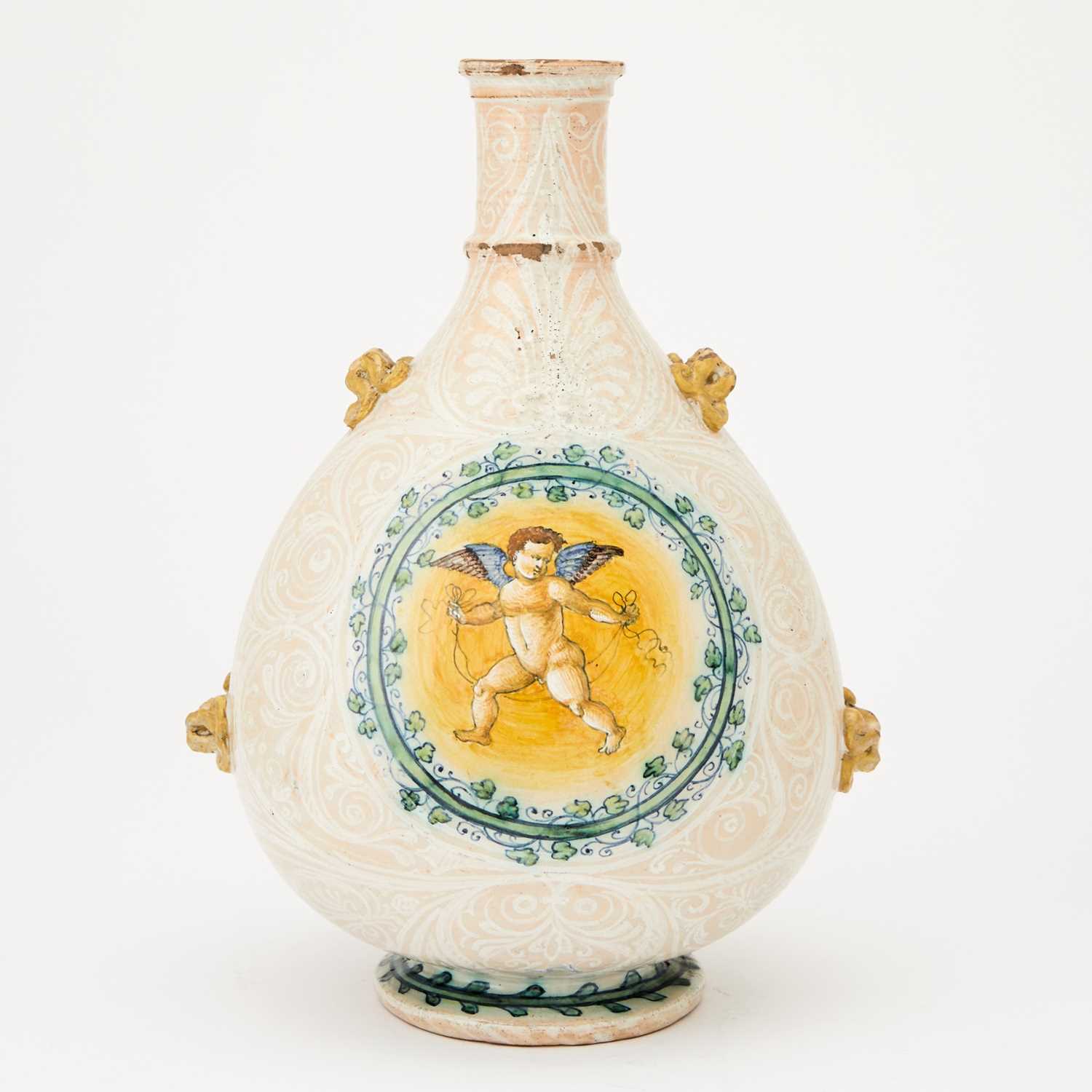 Lot 536 - Spanish Polychrome Maiolica Pilgim's Flask