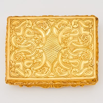 Lot 569 - Continental Gold and Enamel Box