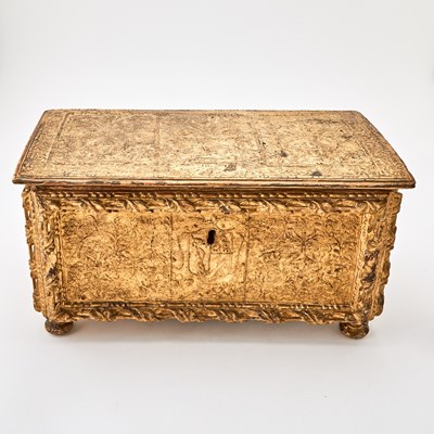 Lot 539 - Italian Gilt Pastiglia Casket