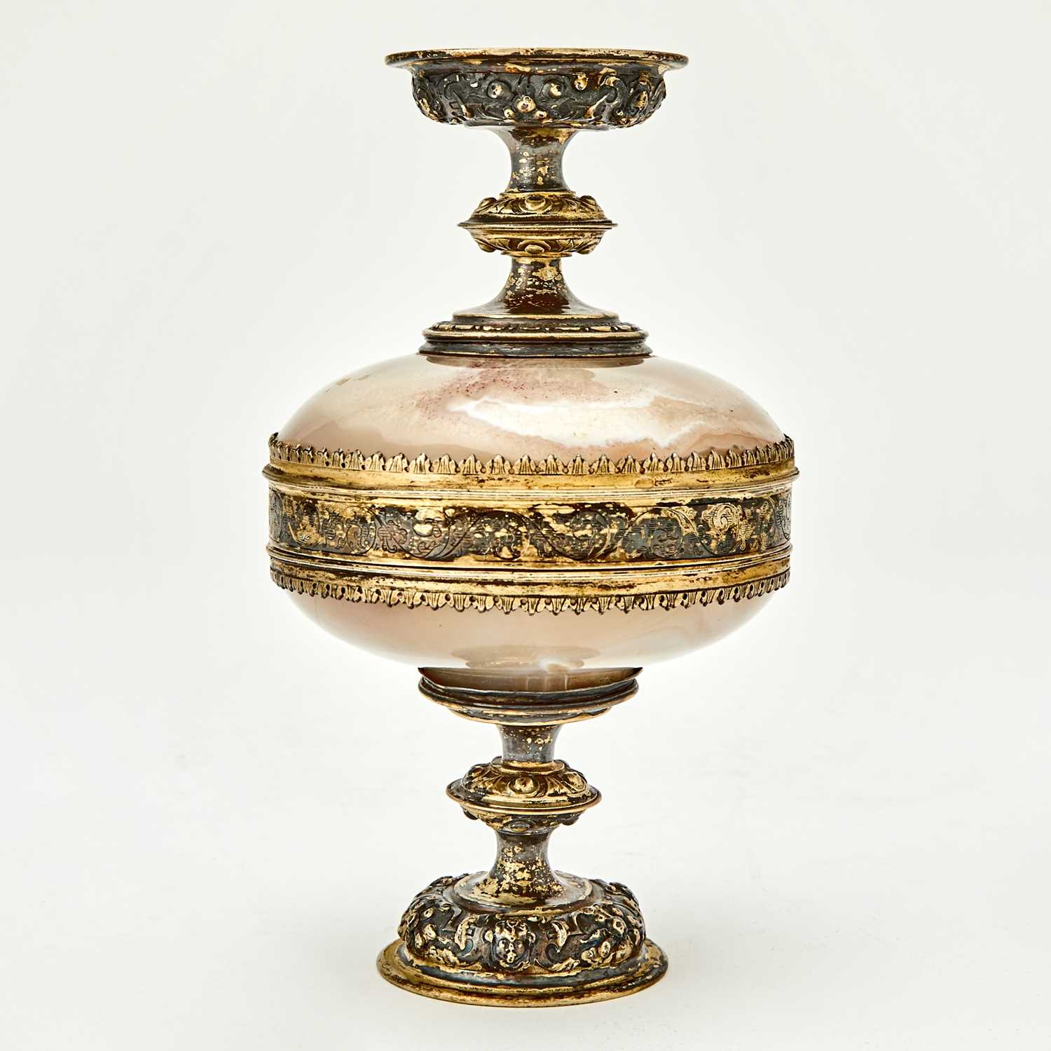 Lot 538 - A German Silver-Gilt Mounted Agate Double Cup