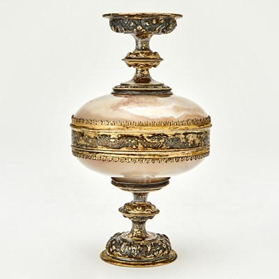 Lot 538 - A German Silver-Gilt Mounted Agate Double Cup