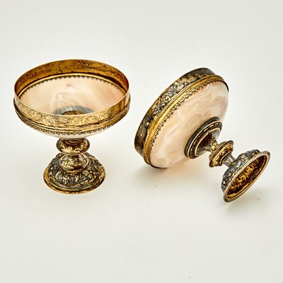 Lot 538 - A German Silver-Gilt Mounted Agate Double Cup