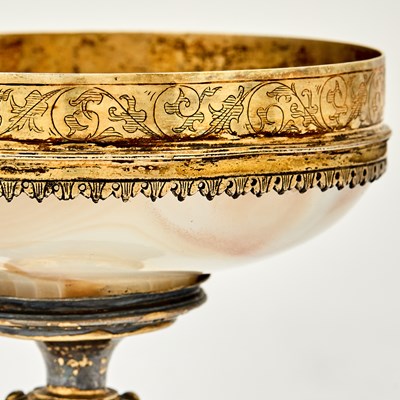 Lot 538 - A German Silver-Gilt Mounted Agate Double Cup