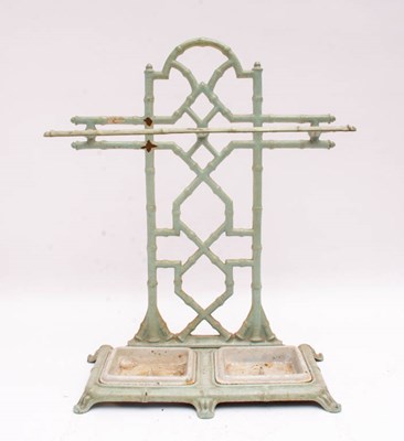 Lot 279 - Cast Iron Bamboo-Form Umbrella Stand