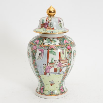 Lot 108 - Japanese Famille Rose Lidded Urn