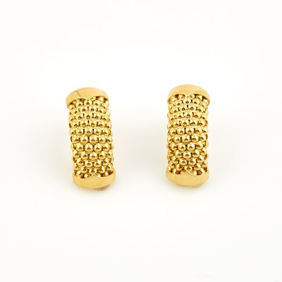 Lot 158 - Two Gold Earrings, 18K 13 dwt.