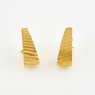 Lot 162 - Two Gold Earrings, 18K 8 dwt.