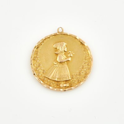 Lot 174 - Gold Pendant, 18K 1 dwt., damaged