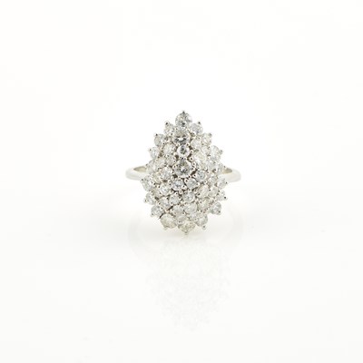 Lot 210 - Diamond Ring, 45 diamonds about 1.50 cts., 14K 3 dwt.