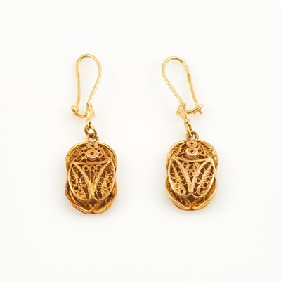 Lot 213 - Two Gold Earrings, 14K 4 dwt.