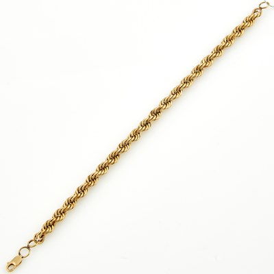 Lot 285 - Gold Flexible Bracelet, 14K 4 dwt.