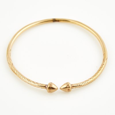 Lot 293 - Gold Rigid Bracelet, 10K 12 dwt.