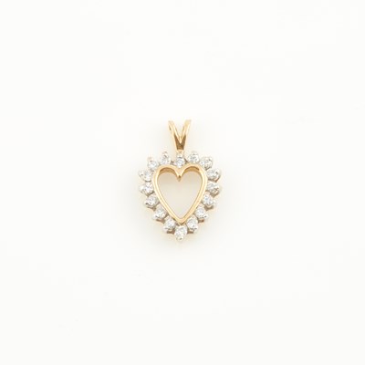 Lot 300 - Diamond Pendant, 16 diamonds, 14K 1 dwt.