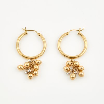 Lot 330 - Two Gold Earrings, 14K 2 dwt.