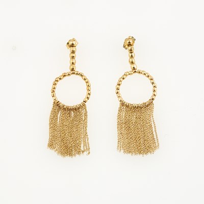 Lot 331 - Two Gold Earrings, 14K 2 dwt.