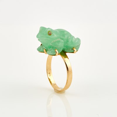 Lot 349 - Gold and Stone Ring, 14K 4 dwt. all