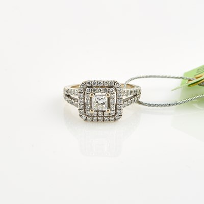 Lot 365 - Diamond Ring, 72 diamonds about 1.00 ct., 14K 3 dwt.