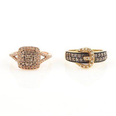 Lot 427 - Two Diamond Rings, 14K 4 dwt.