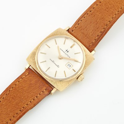 Lot 445 - Mans Gold Wrist Watch, Hamilton, Automatic, 27mm, 14K