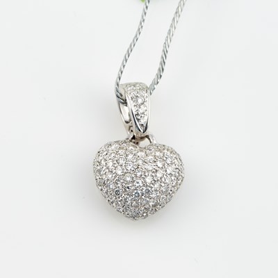 Lot 465 - Diamond Pendant, 85 diamonds about 0.60 ct., 18K 2 dwt.