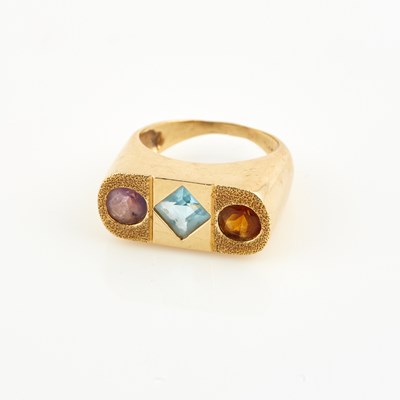 Lot 469 - Gold and Stone Ring, 14K 5 dwt. all