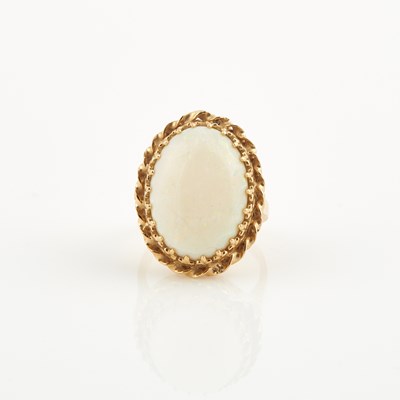 Lot 528 - Gold and Stone Ring, 14K 4 dwt. all