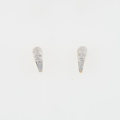 Lot 533 - Two Diamond Earrings, 14K 1 dwt.