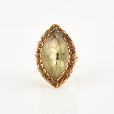 Lot 539 - Gold and Stone Ring, 14K 4 dwt. all