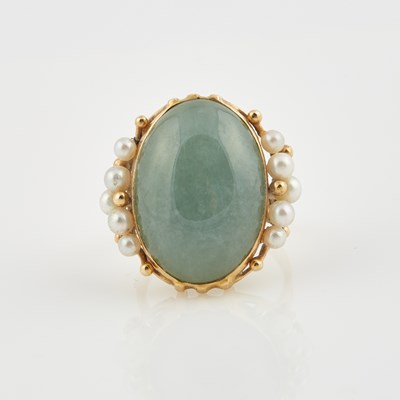 Lot 541 - Gold Bead and Stone Ring, 14K 5 dwt. all