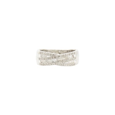 Lot 1211 - White Gold and Diamond Band Ring