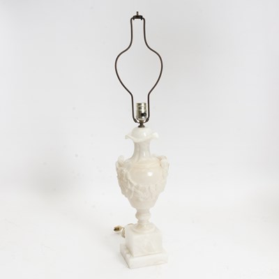 Lot 117 - Alabaster Urn-Form Lamp