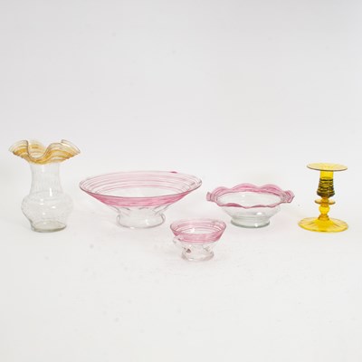 Lot 124 - Group of Five Threaded Glass Articles