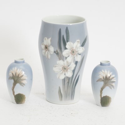 Lot 127 - Group of Three Royal Copenhagen Vases