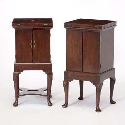 Lot 431 - Two George II Mahogany Small Cabinets on Stands