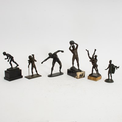 Lot 179 - Group of Six Bronze Male Figures