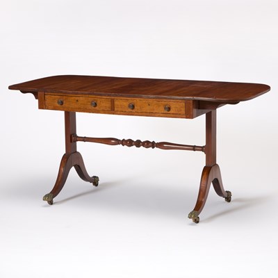 Lot 180 - Regency Mahogany and Fruitwood Inlaid Sofa Table