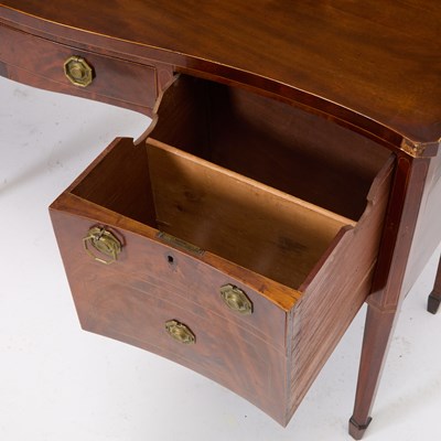 Lot 152 - George III Inlaid Mahogany Serpentine Sideboard